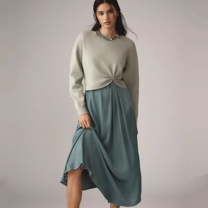 NWT Anthropologie The Gemini Twofer Sweater Dress Set Size SP Small Petite